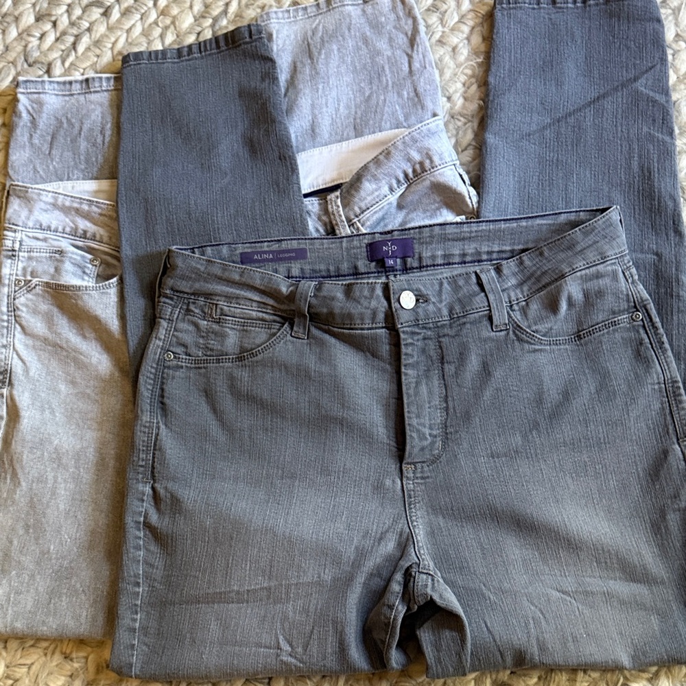 NYDJ Women's Gray Ankle Jeans